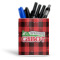 Lumberjack Plaid Ceramic Pen Holder