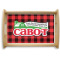 Lumberjack Plaid Natural Wooden Tray - Small (Personalized)