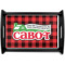 Lumberjack Plaid Wooden Tray (Personalized)