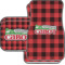 Lumberjack Plaid Car Floor Mats Set - 2 Front & 2 Back (Personalized)