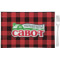 Lumberjack Plaid Rectangular Glass Appetizer / Dessert Plate - Single or Set (Personalized)