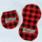 Lumberjack Plaid Burp Pads - Velour - Set of 2 w/ Name or Text