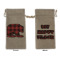 Lumberjack Plaid Large Burlap Gift Bag - Front & Back (Personalized)