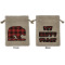 Lumberjack Plaid Medium Burlap Gift Bag - Front & Back (Personalized)