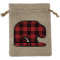 Lumberjack Plaid Burlap Gift Bag (Personalized)