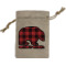 Lumberjack Plaid Small Burlap Gift Bag - Front (Personalized)