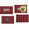 Lumberjack Plaid Set of 4 Glass Rectangular Lunch / Dinner Plate (Personalized)