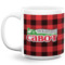 Lumberjack Plaid 20 Oz Coffee Mug - White (Personalized)