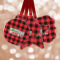 Lumberjack Plaid Metal Ornaments - Double Sided w/ Name or Text
