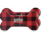 Lumberjack Plaid Ceramic Dog Ornament - Front & Back w/ Name or Text