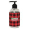 Lumberjack Plaid Plastic Soap / Lotion Dispenser (8 oz - Small - Black) (Personalized)