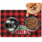 Lumberjack Plaid Dog Food Mat - Small w/ Name or Text