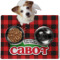 Lumberjack Plaid Dog Food Mat - Medium w/ Name or Text