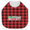 Lumberjack Plaid Jersey Knit Baby Bib w/ Name or Text