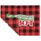 Lumberjack Plaid Double-Sided Linen Placemat - Single w/ Name or Text