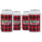 Lumberjack Plaid Can Cooler (12 oz) - Set of 4 w/ Name or Text