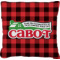 Lumberjack Plaid Faux-Linen Throw Pillow 18" (Personalized)