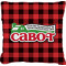 Lumberjack Plaid Faux-Linen Throw Pillow 26" (Personalized)
