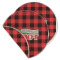 Lumberjack Plaid Round Linen Placemat - Double Sided (Personalized)