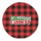 Lumberjack Plaid Round Linen Placemat (Personalized)