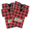 Lumberjack Plaid Jersey Bottle Cooler - Set of 4 (Personalized)