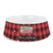 Lumberjack Plaid Plastic Dog Bowl (Personalized)