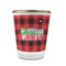 Lumberjack Plaid Glass Shot Glass - 1.5 oz - with Gold Rim - Single (Personalized)
