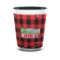 Lumberjack Plaid Ceramic Shot Glass - 1.5 oz - Two Tone - Single (Personalized)