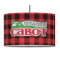 Lumberjack Plaid 12" Drum Pendant Lamp - Fabric (Personalized)