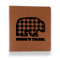 Lumberjack Plaid Leather Binder - 1" - Rawhide (Personalized)
