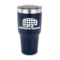 Lumberjack Plaid 30 oz Stainless Steel Tumbler - Navy - Single Sided (Personalized)
