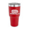 Lumberjack Plaid 30 oz Stainless Steel Tumbler - Red - Single Sided (Personalized)