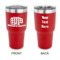 Lumberjack Plaid 30 oz Stainless Steel Tumbler - Red - Double Sided (Personalized)