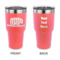 Lumberjack Plaid 30 oz Stainless Steel Tumbler - Coral - Double Sided (Personalized)