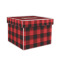 Lumberjack Plaid Gift Box with Lid - Canvas Wrapped - Large (Personalized)