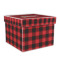 Lumberjack Plaid Gift Box with Lid - Canvas Wrapped - X-Large (Personalized)