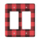Lumberjack Plaid Rocker Style Light Switch Cover - Two Switch