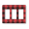 Lumberjack Plaid Rocker Style Light Switch Cover - Three Switch