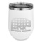 Lumberjack Plaid Stemless Stainless Steel Wine Tumbler - White - Single Sided (Personalized)
