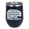 Lumberjack Plaid Stemless Stainless Steel Wine Tumbler - Navy - Single Sided (Personalized)