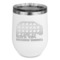Lumberjack Plaid Stemless Stainless Steel Wine Tumbler - White - Double Sided (Personalized)