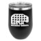Lumberjack Plaid Stemless Stainless Steel Wine Tumbler - Black - Double Sided (Personalized)