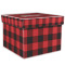 Lumberjack Plaid Gift Box with Lid - Canvas Wrapped - XX-Large (Personalized)
