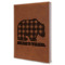 Lumberjack Plaid Leather Sketchbook - Large - Single Sided (Personalized)