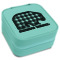 Lumberjack Plaid Travel Jewelry Box - Teal Leather (Personalized)