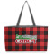 Lumberjack Plaid Beach Totes Bag - w/ Black Handles (Personalized)