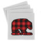 Lumberjack Plaid Absorbent Stone Coasters - Set of 4 (Personalized)