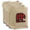 Lumberjack Plaid Reusable Cotton Grocery Bags - Set of 3 (Personalized)