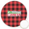 Lumberjack Plaid Printed Cookie Topper - 3.25" (Personalized)