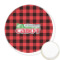Lumberjack Plaid Printed Cookie Topper - Round (Personalized)
